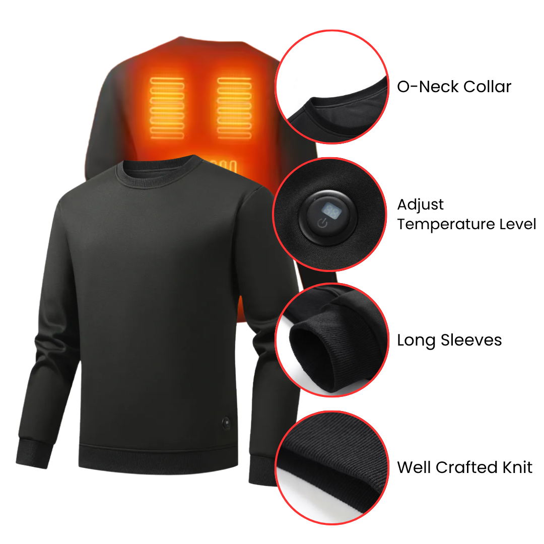 EvoTherm Heated Pullover Top Men - Black