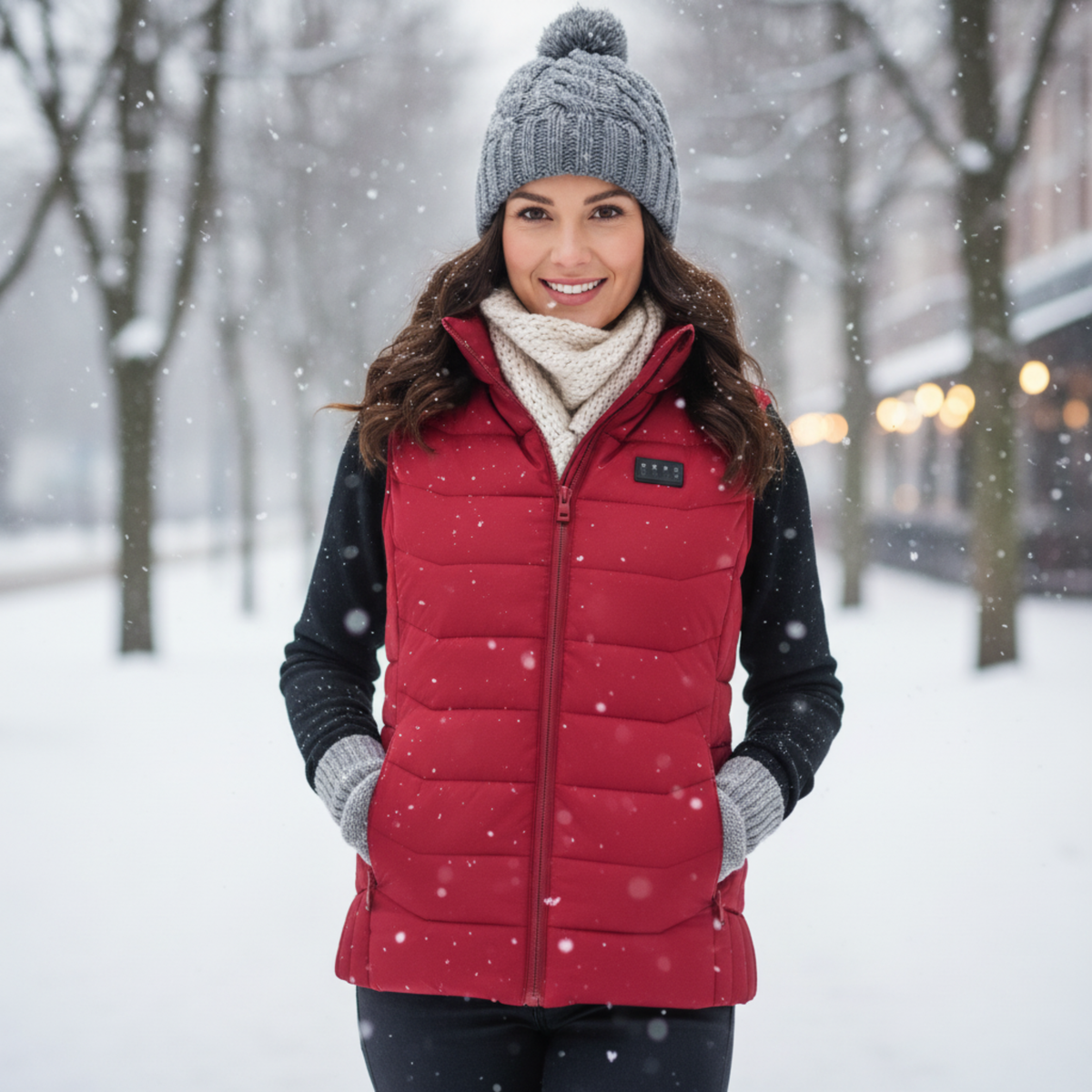 Woman Heated Vest - Red