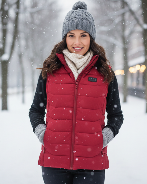 Woman Heated Vest - Red