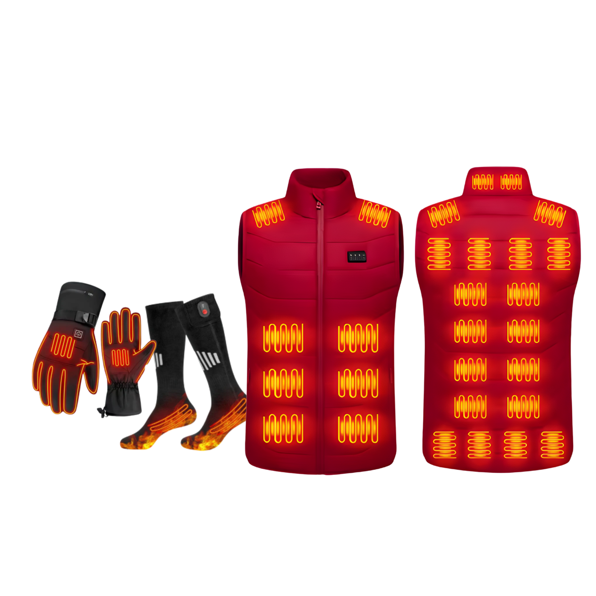 Man Heated Vest - Red