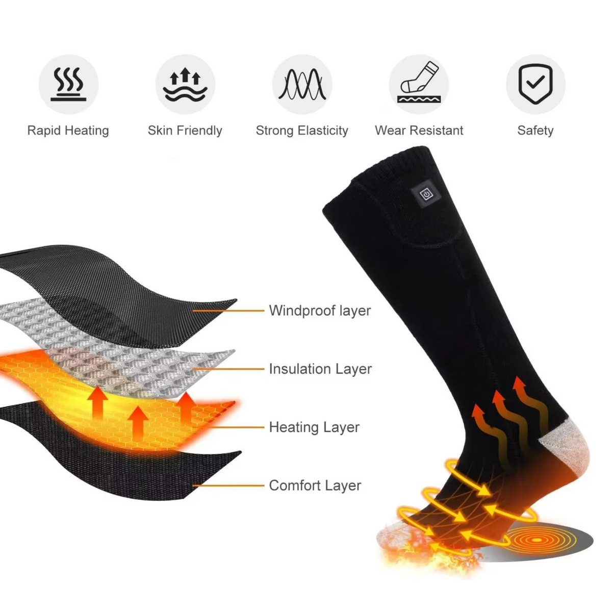 EvoTherm 5V Dual-Tone Heated Socks
