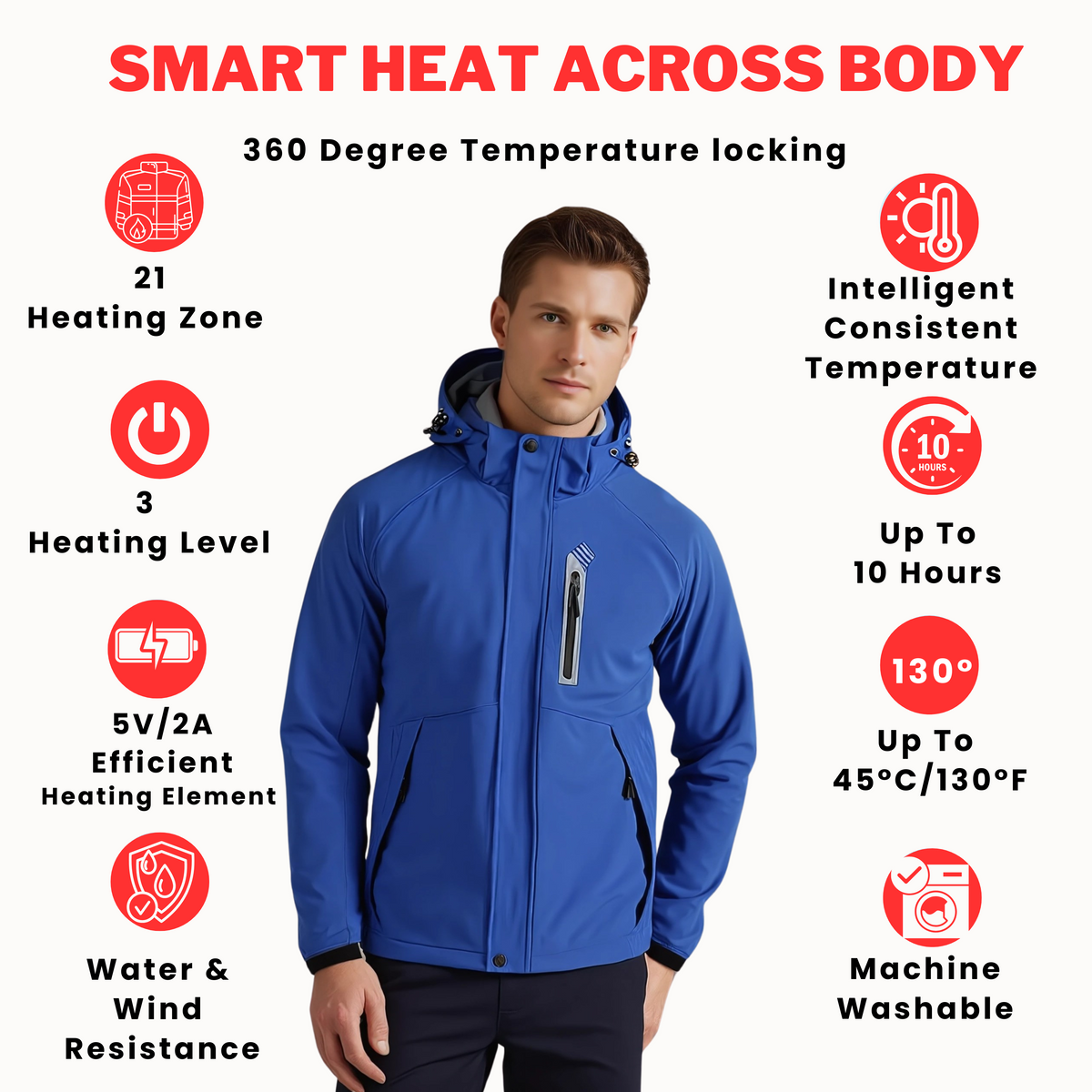 EvoTherm Titan Men's Heated Jacket - Blue