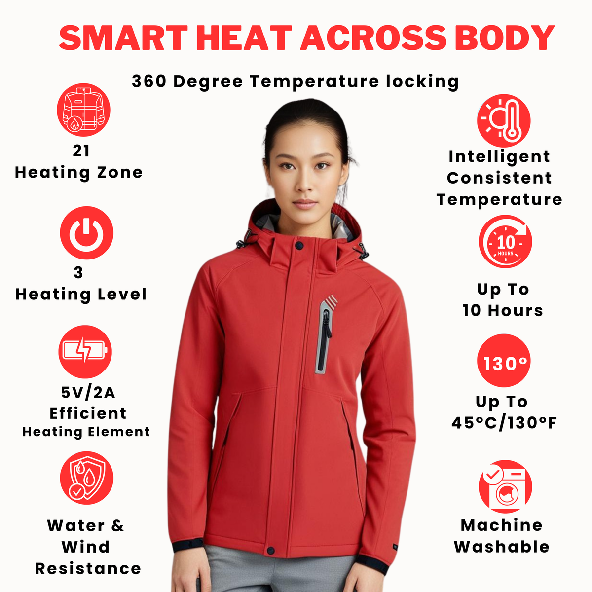 EvoTherm Titan Women's Heated Jacket - Red