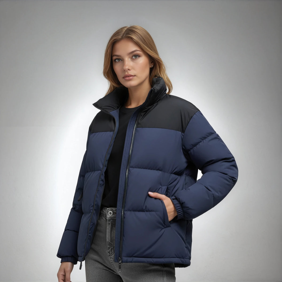 EvoTherm Heated Ski Coat Women - Navy