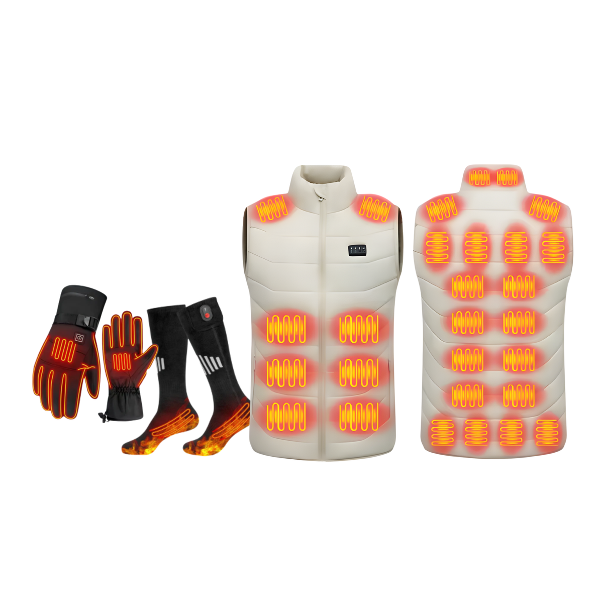 Man Heated Vest - White